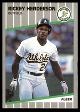 Rickey Henderson 1989 Fleer Update #U-54 Oakland Athletics FREE SHIPPING