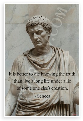 Seneca Truth Quote Stoic Philosopher 12x18 Poster