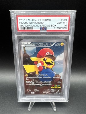 2016 Pokemon Mario Pikachu 294 FULL ART Japanese XY Promo