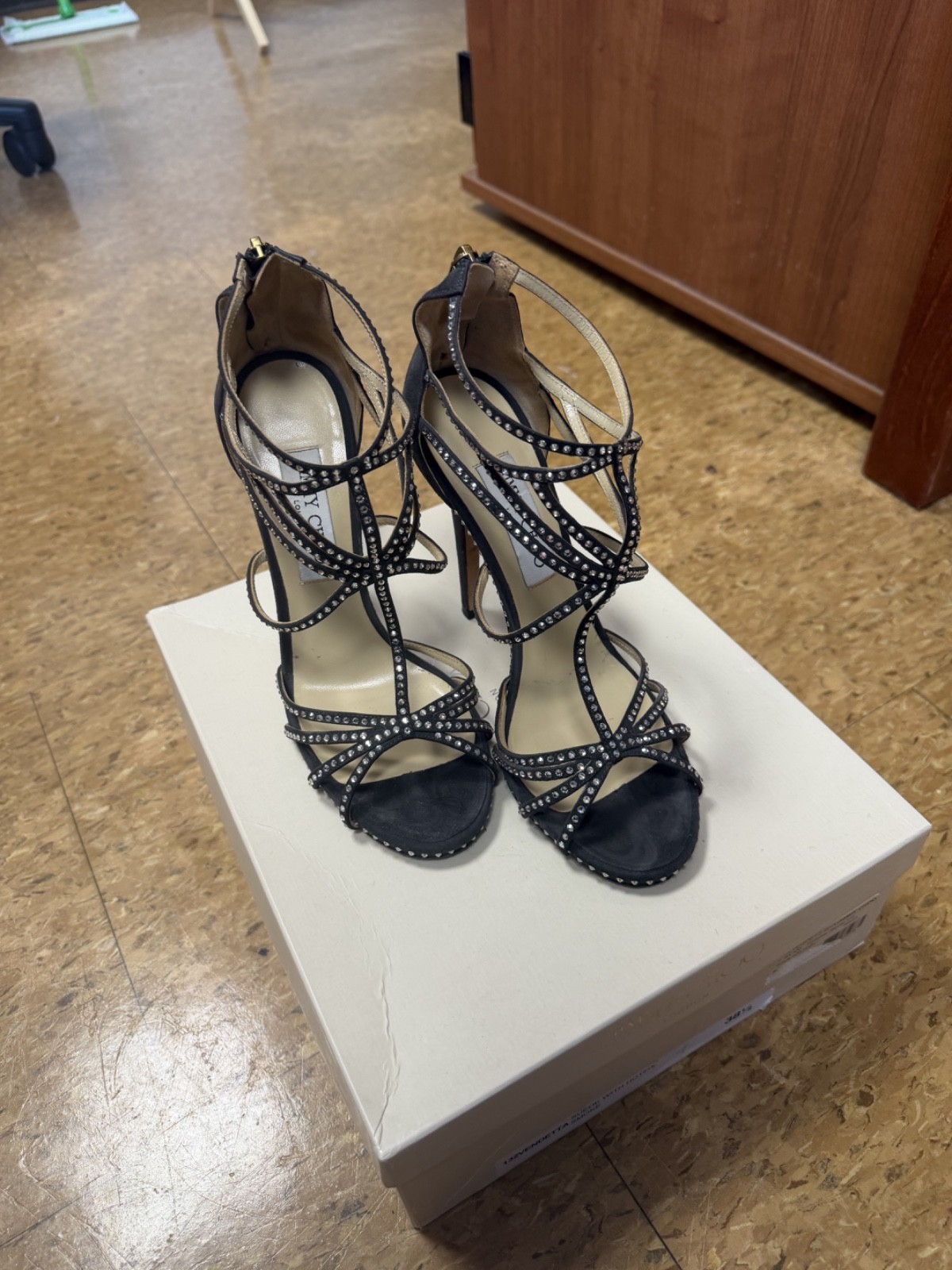Jimmy Choo shoes women black heels with strass