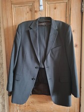 Man's Marks & Spencer barely worn Black 2 piece suit with pinstripe. 