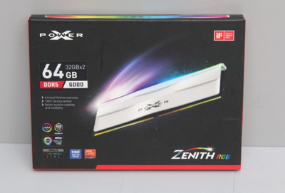 Silicon Power RAM Zenith RGB DDR5-6000 64GB Kit (2x32GB), Weiß für Intel AMD NEU