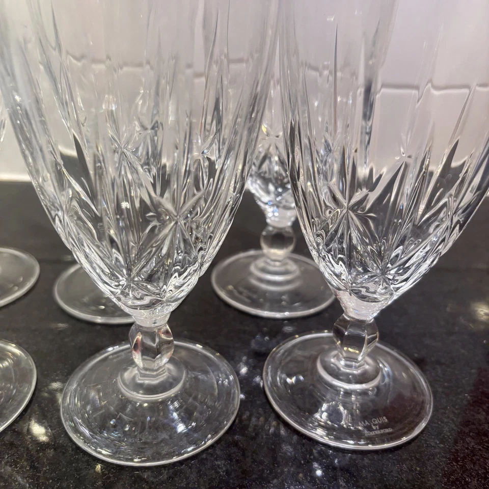 Juego de vasos Waterford Marquis “Sparkle” cristal helado copa té tallo (8) Foto 3 de 4