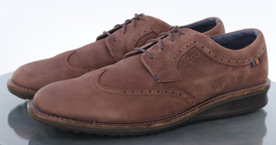 ECCO Kenton $160 Men's Oxfords Dress Shoes Size EU 46 US 12-12.5 Nubuck Leather