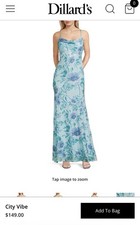 City Vibe Sequin Prom Dress Formal Mint Blue  Size 5