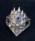 Vintage Whimsy Ring Gothic Castle Cathedral Ring 925 Unique Statement Sz 7 — photo 1