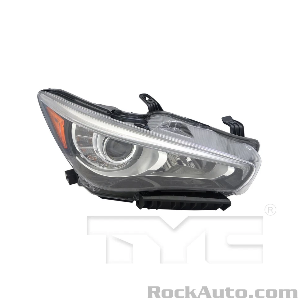 Headlight Assembly Capa TYC fits 14-22 INFINITI Q50 PASSENGER Side RH w/o AFS - Image 3 of 3