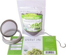 Organic Broccoli Sprout Growing Kit - Includes 316 Stainless Steel Sprouting ...
