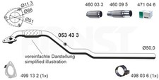 ERNST Abgasrohr 053433 für OPEL ASTRA A04 CC T98 GTC Caravan F08 F48 F35 F67 F69