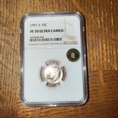 1991-S Roosevelt Dime-NGC PF 70 Ultra Cameo Gem Proof ECC CERTIFIED  
