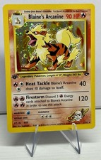 SWIRL Blaine's Arcanine 1/132 Gym Challenge Holo 1st Edition READ DESCRIPTION on eBay