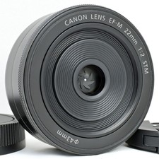 Mint Canon EF-M 22mm F/2 STM Black AF Wide Angle Mirrorless Pancake Lens EOS