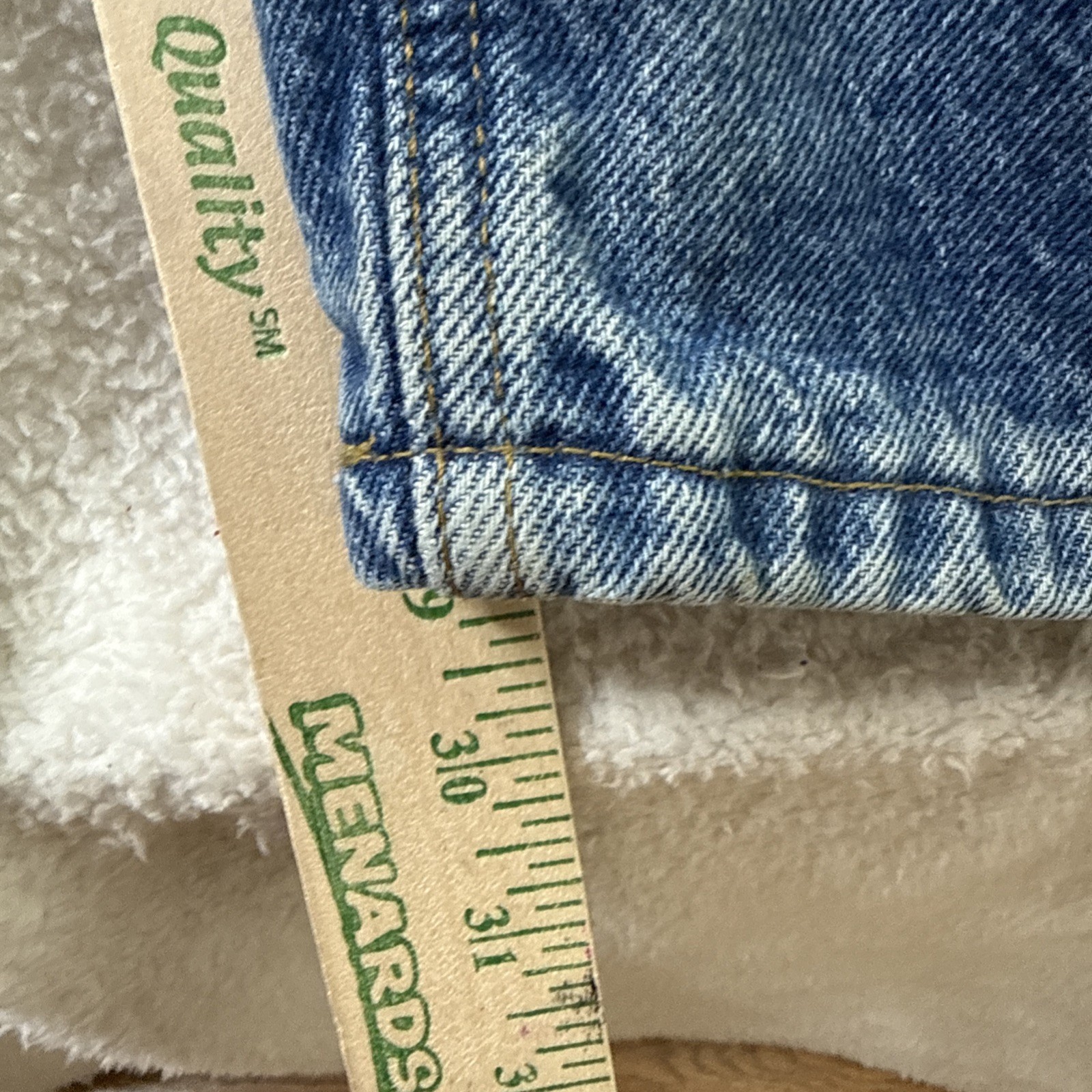 Vintage Carhartt Mens Jeans Blue Flannel Lined Relaxed Fit USA Baggy 40 x 30 thumbnail 4