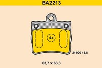 Barum Bremsbelagsatz Scheibenbremse BA2213 FüR Mercedes Klasse W202 180 202 018