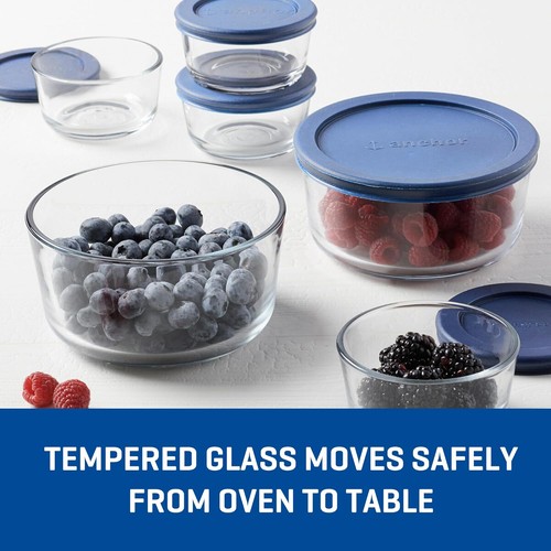 12 Piece Glass Storage Containers with Lids (6 Glass Food Storage Containers  - Picture 3 of 6