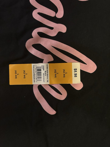 Mattel Barbie t-shirt Women Large/short sleeve/graphic print/black+pink - Picture 2 of 2