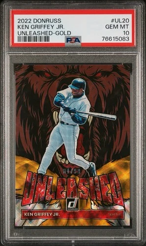 2022 Donruss Unleashed Ken Griffey Jr #UL20 Gold /99 PSA 10 POP 1