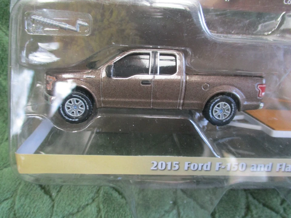 Ford F-150 2015 enganche y remolque Greenlight y plataforma plana Foto 2 de 4