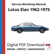 Lotus Elan 1962-1975 Service Workshop Manual