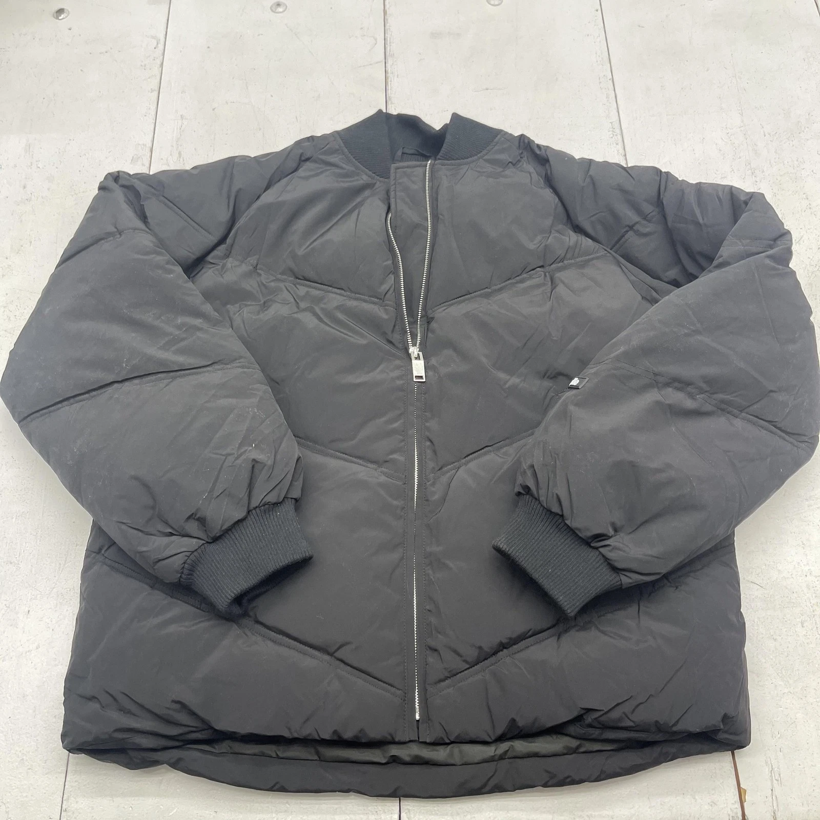 Aristelle Jacket Mens Small Black Puffer Bomber Quilted Zip Up Winter Coat