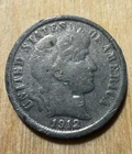 1912 D Barber Dime - 90% Silver - 10c United States Coin