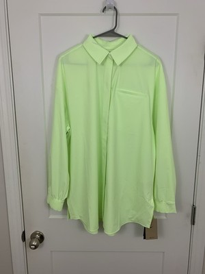 Nike 24.7 Oversized Long-Sleeve Womens Large Dri-FIT PerfectStretch Barely Volt