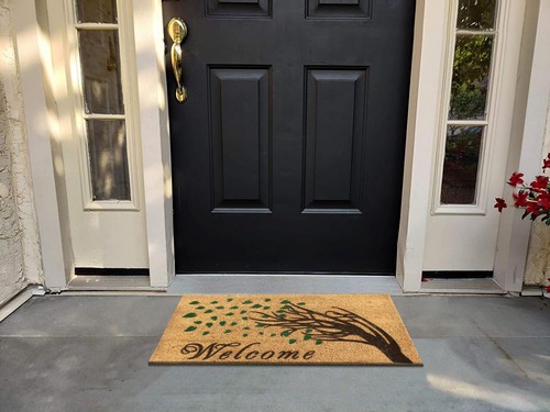 A1HC Natural Coir Door Mat for Front Door, 18x30, Anti-Shed Treated Durable D... - Picture 3 of 6