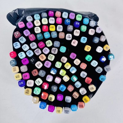 Touch Dual Tip Alcohol Art Markers 120 Piece Set w/ Carrying Case
