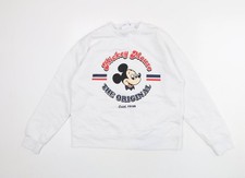 Womens UK 6 Regular Disney White Pullover Sweatshirt