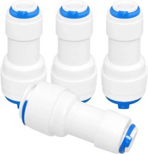 4 Pack 1/4Inch to 3/8Inch OD Quick Straight Push Connector,1/4 Quick Connect Fit