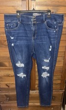 Torrid Distressed Denim Skinny Jeans Plus Size 20R Stretchy, Jeggings