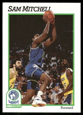 1991-92 Hoops Minnesota Timberwolves Team Night Sheet SGA #NNO Sam Mitchell NBA