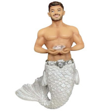 December Diamonds 55-55492 April Diamond Merman Ornament 4.5 Inches