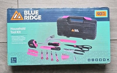 Blue Ridge Pink Household Tool Kit 40 Pieces New (open Box)