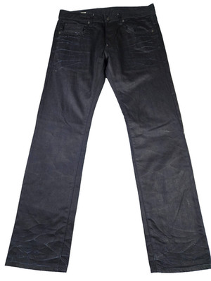 G Star Raw Jeans Mens Size 33 x 32 ATTACC Straight Dark Blue Button Fly City Y2K