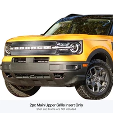 For Ford Bronco Sport 21-25 2-Pc Polished 8x6 mm Horizontal Billet Main Grille