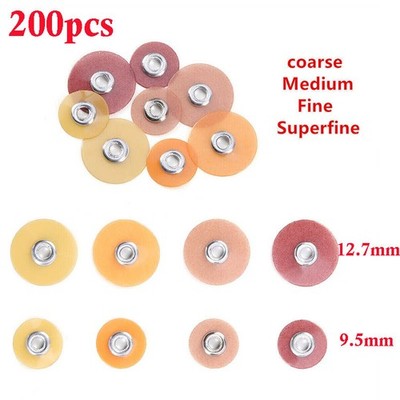 200PCS Dental Composite Finishing Polishing Discs Coarse Medium Fine Superfine