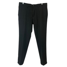 Haggar H26 Black Premium Straight Fit Flex Waistband Men  s Formal Dress Pants