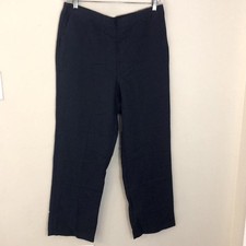 Alfred Dunner Navy Classic Fit Pant Comfort waist easy care  wear pockets SZ 14