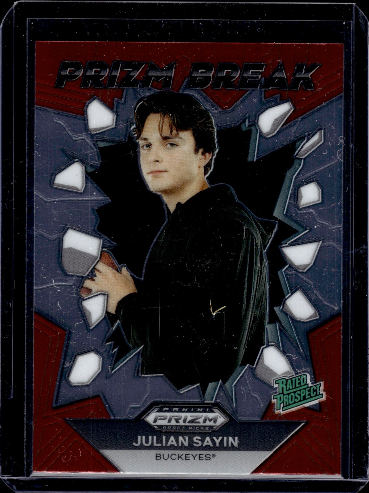 2024 Panini Prizm Draft Picks Prizm Break Julian Sayin OSU PB-JSN Rated Prospect