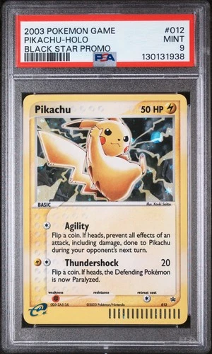 2003 POKEMON BLACK STAR PROMO #012 PIKACHU-HOLO PSA 9
