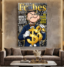 Popeye Seemann Wandbild Forbes Business Deko Acrylglas, Leinwand, Poster Pop Art