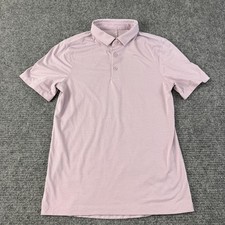 Lululemon Polo Shirt Mens Small Purple Pink Solid Performance Golf Stretch