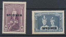 Australia Stamps 1938 Robes Specimen Set Mint ex Harmers; SG177s;178s CV &pound;835