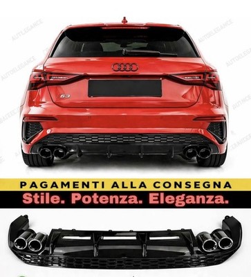 AUDI A3 8Y 2020+ SPORTBACK LOOK S3 DIFFUSOR FÜR SLINE STOẞSTANGE NEU!