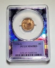 1936 S LINCOLN WHEAT PENNY NGC MS 65 RD TRADER BEA PURPLE CORE #S252