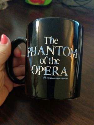 Vintage (1986) Phantom of the Opera Coffee Tea Cup Mug Black Mask Souvenir Gift