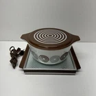 Vintage PYREX Salton Bullseye Cosmopolitan Hot Casserole Set with Warming Plate