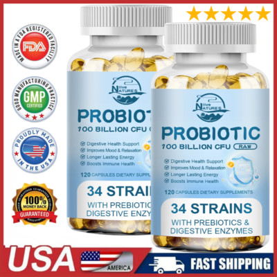 Probiotics 100 Billion CFU Potency Digestive Immune Health 240 Capsules Digestiv