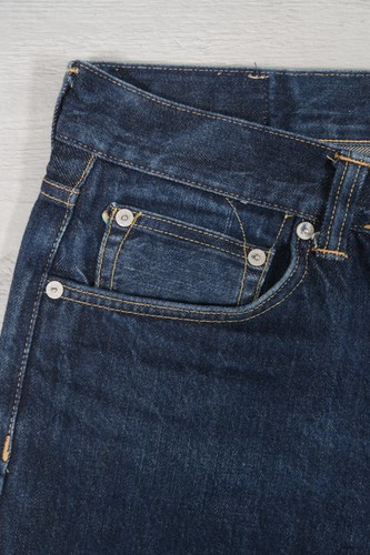 Pantalones de mezclilla para hombre EDWIN ED-80 ribete arco iris ajustados azules cónicos W32 L29 - Imagen 8 de 14